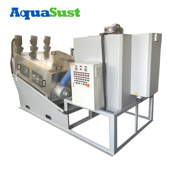 Screw Press Sludge Dewatering Machine - AquaSust Screw Press Sludge Dewatering Machine - AquaSust